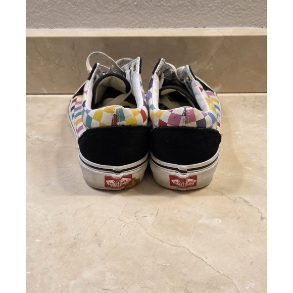 Vans Old Skool 'Rainbow Checkerboard' Sneakers Size 7 - Picture 5 of 7